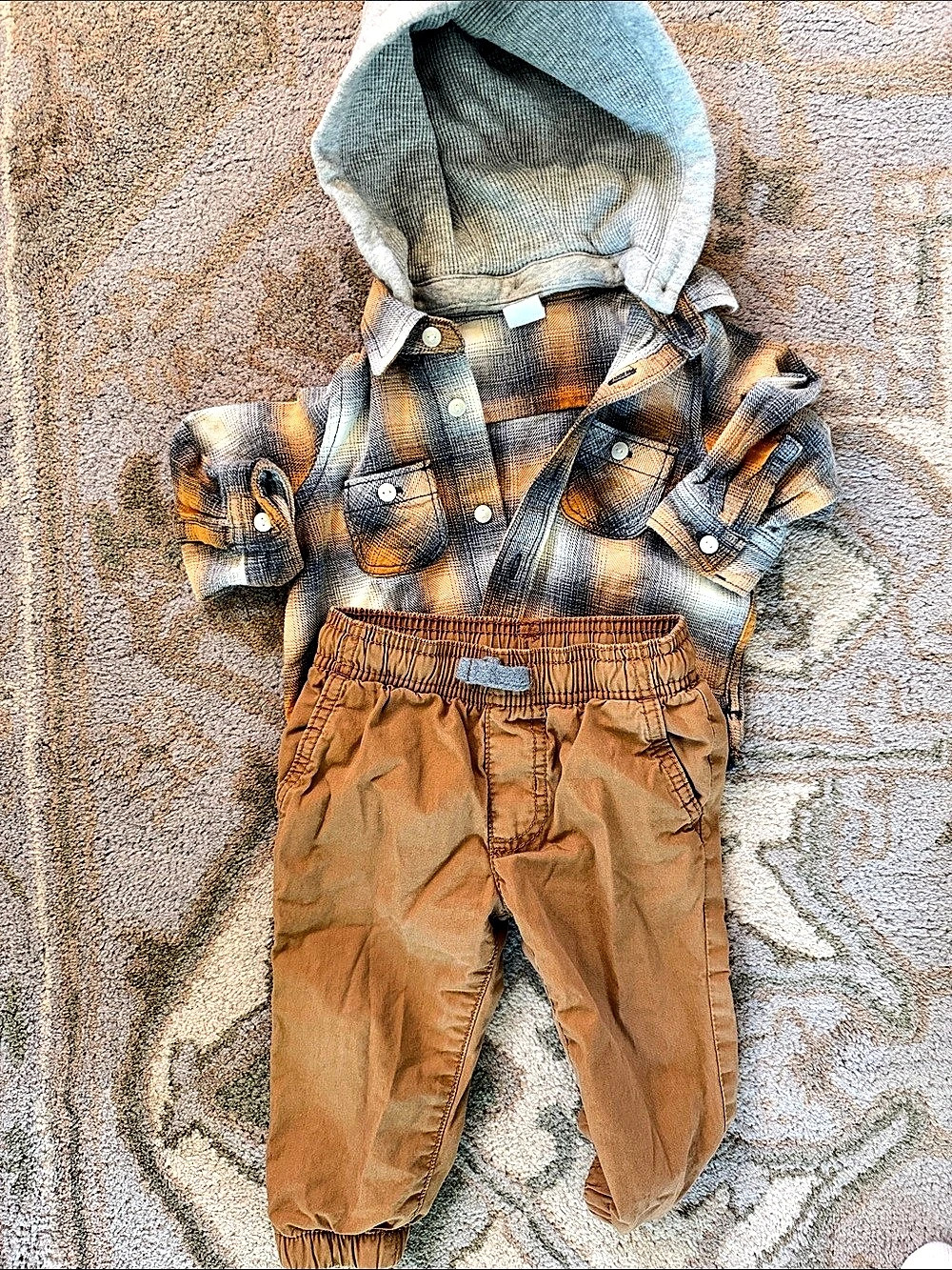 GAP Baby Plaid Matching Set Size 6-12M